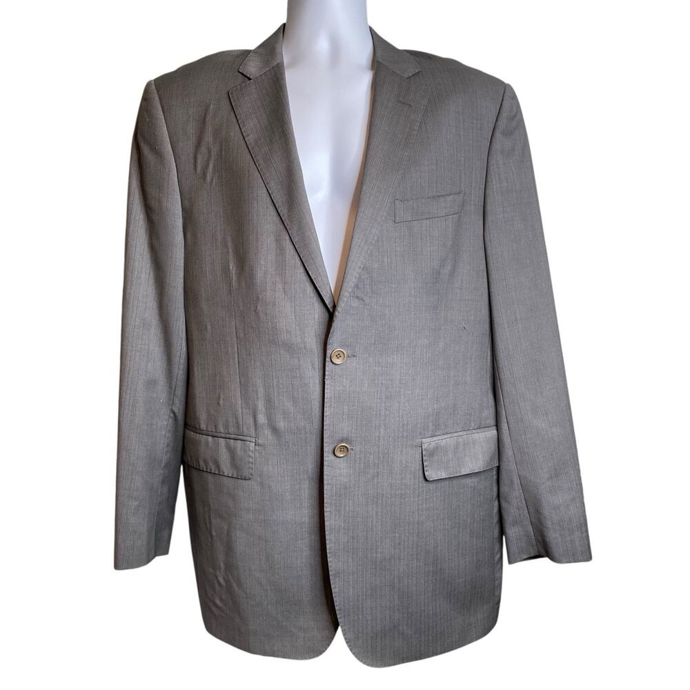 Ermenegildo Zegna Men's Gray Wool Silk Blend Traveller Blazer Size 42 Old Money